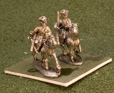 Dragoons in Tricorn, charging